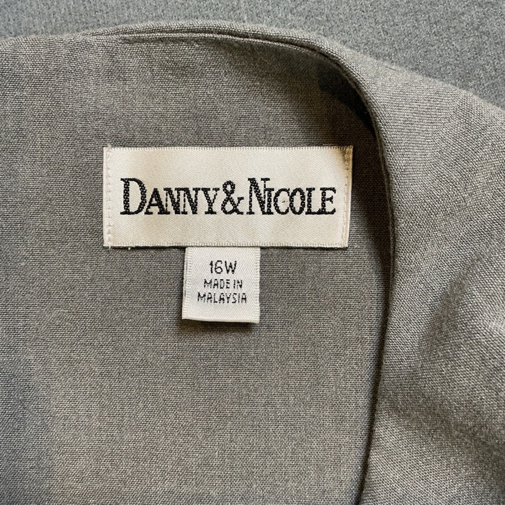 Danny & Nicole Womens Dress 16W Gray Plaid Sleeveless Academic Office Career